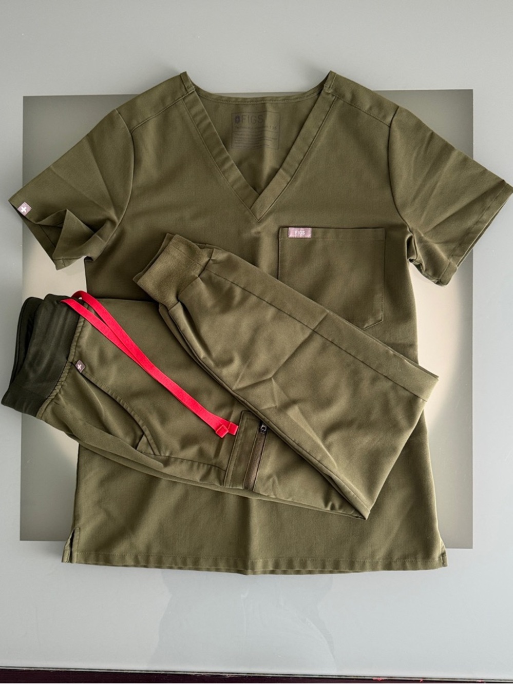 Figs Olive Green Women's Scrub Set